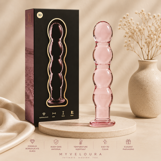 NEBULA SERIES Modell 10 Glas Dildo aus Borosilikatglas – Rosa
