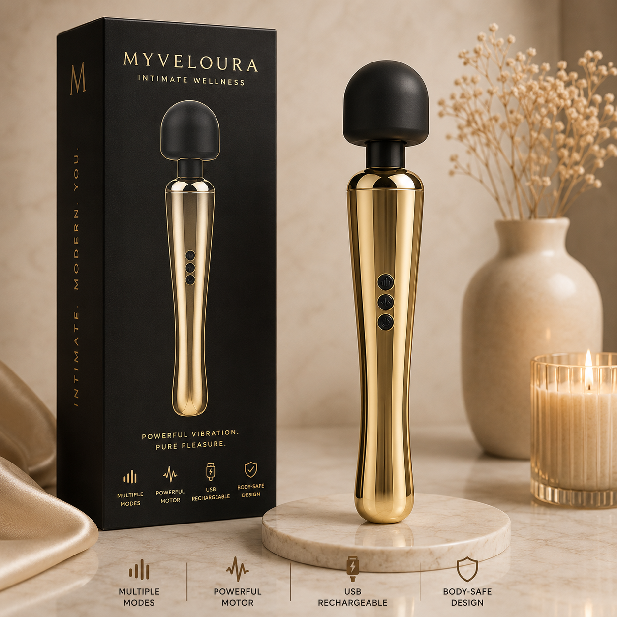 IBIZA Luxury Wand Massager mit modernem Premium-Design
