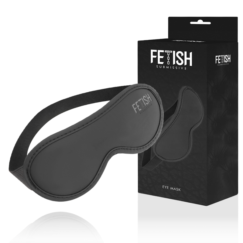 Vegane schwarze Ledermaske mit weichem Neoprenfutter