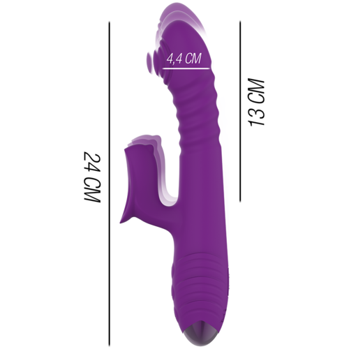INTENSE IGGY Multifunction Vibrator with Clitoral Stimulator – Purple