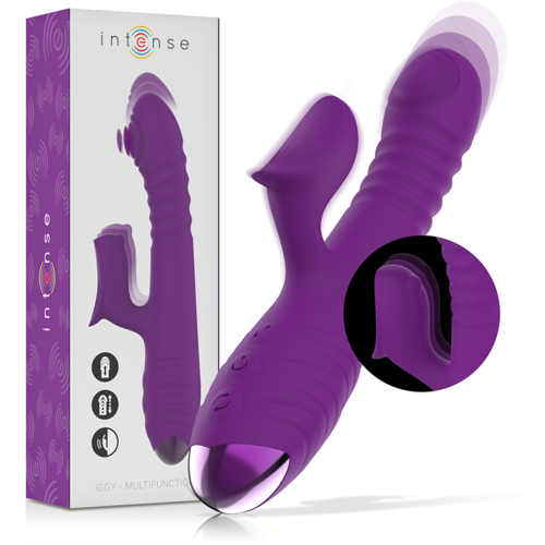 INTENSE IGGY Multifunction Vibrator with Clitoral Stimulator – Purple