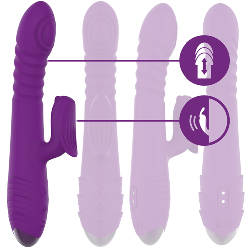 INTENSE IGGY Multifunction Vibrator with Clitoral Stimulator – Purple