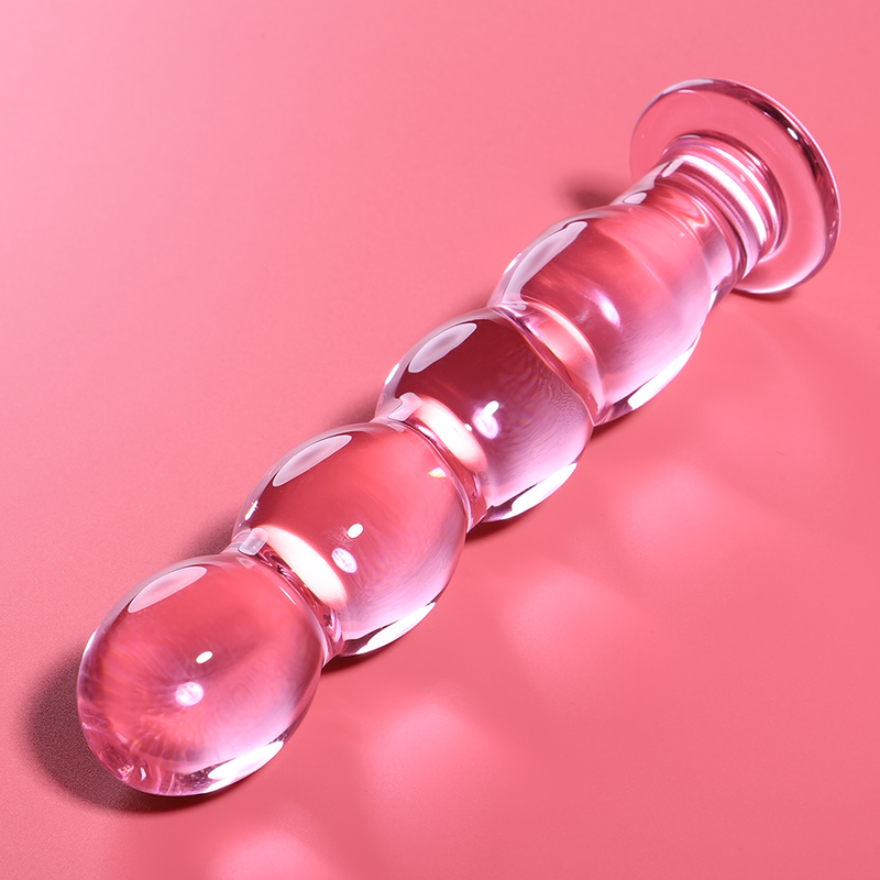 NEBULA SERIES Modell 10 Glas Dildo aus Borosilikatglas – Rosa