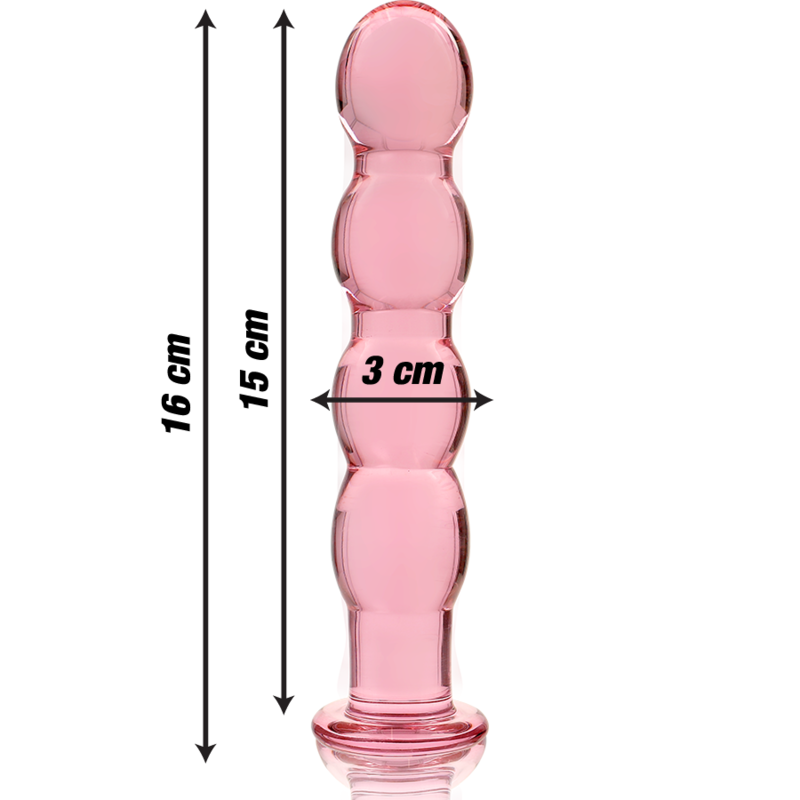 NEBULA SERIES Modell 10 Glas Dildo aus Borosilikatglas – Rosa
