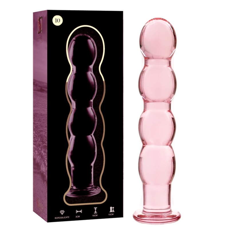 NEBULA SERIES Modell 10 Glas Dildo aus Borosilikatglas – Rosa