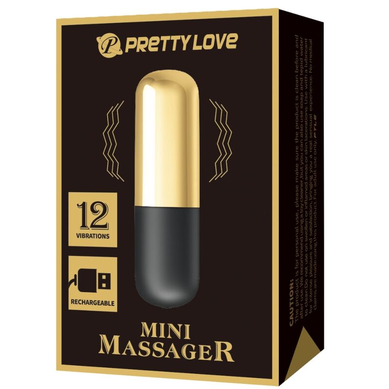 PRETTY LOVE Goldener Kugelvibrator – Wiederaufladbar